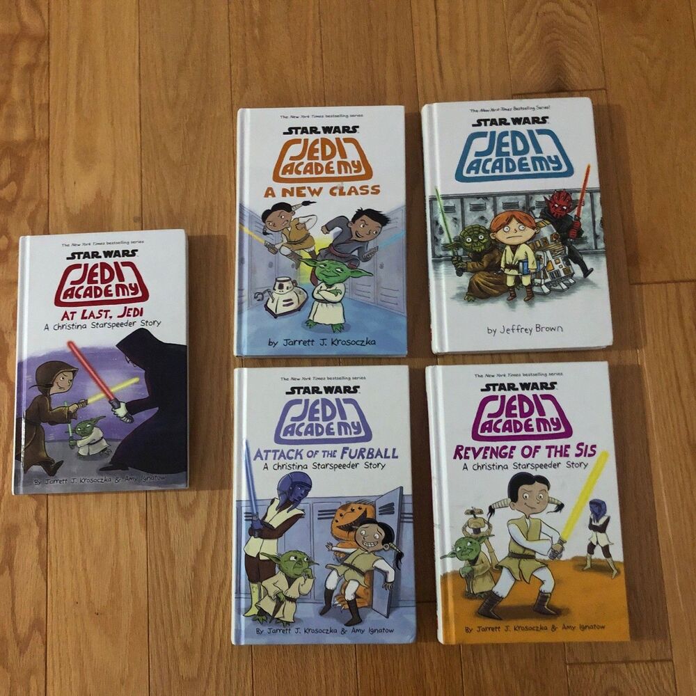 Lot Of 5 Star Wars Jedi Academy Books by Jarrett J. Krosoczka & Jeffrey Brown